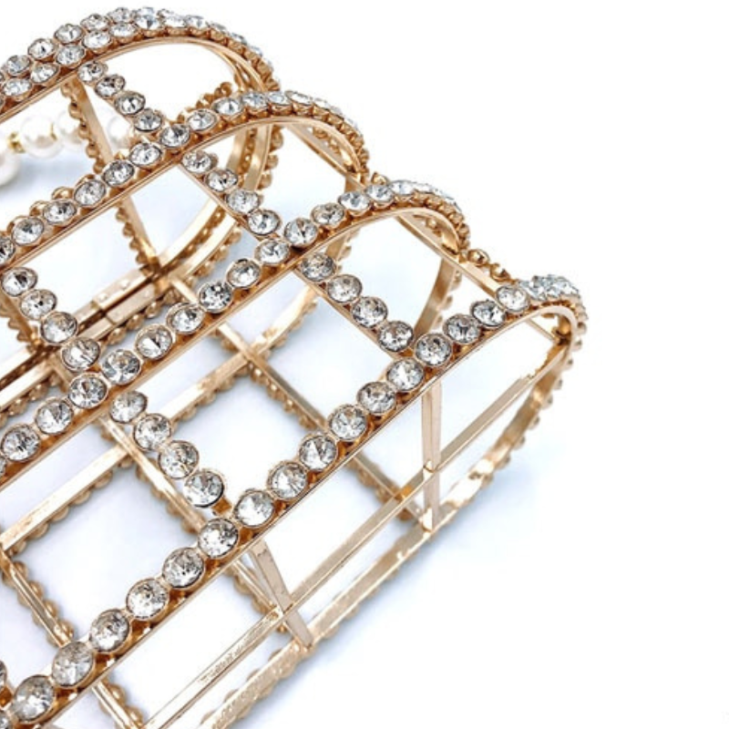 Luxe and Rhinestone Studded Basket Bags