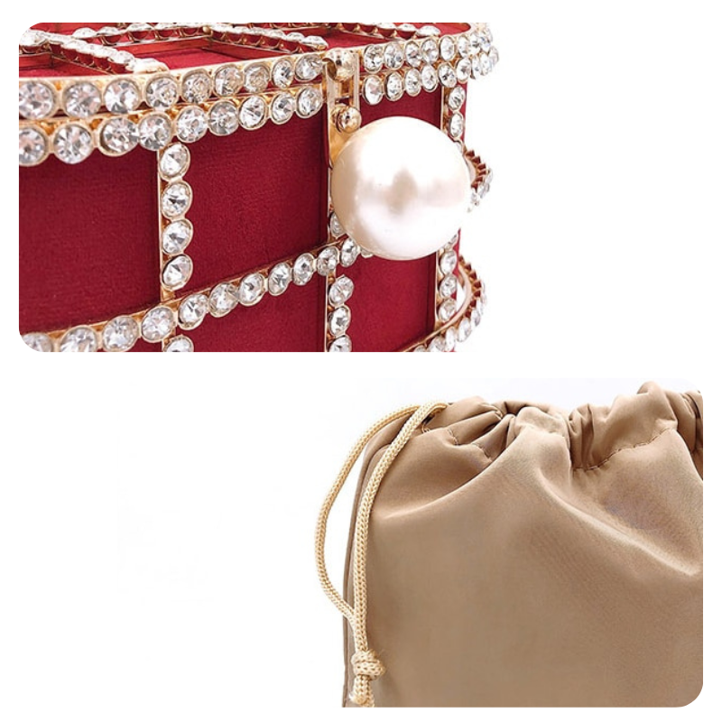 Luxe and Rhinestone Studded Basket Bags