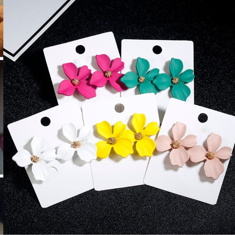 Fashion Cute Sweet Flower Stud Earrings