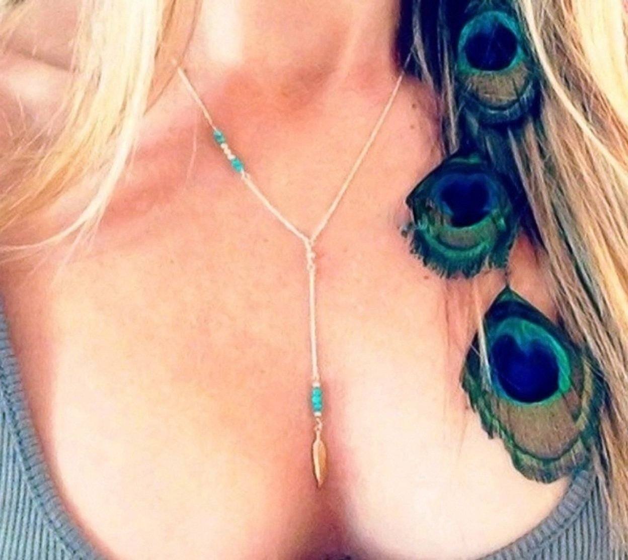 Feather Lariat Necklace