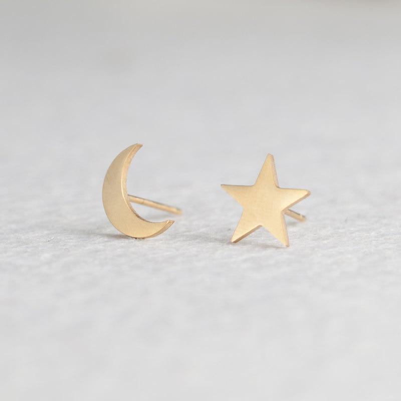 Hypoallergenic Gold Minimalist Cute and Unique Stud Earrings