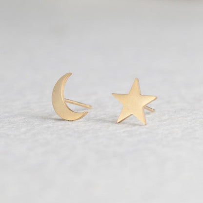 Hypoallergenic Gold Minimalist Cute and Unique Stud Earrings