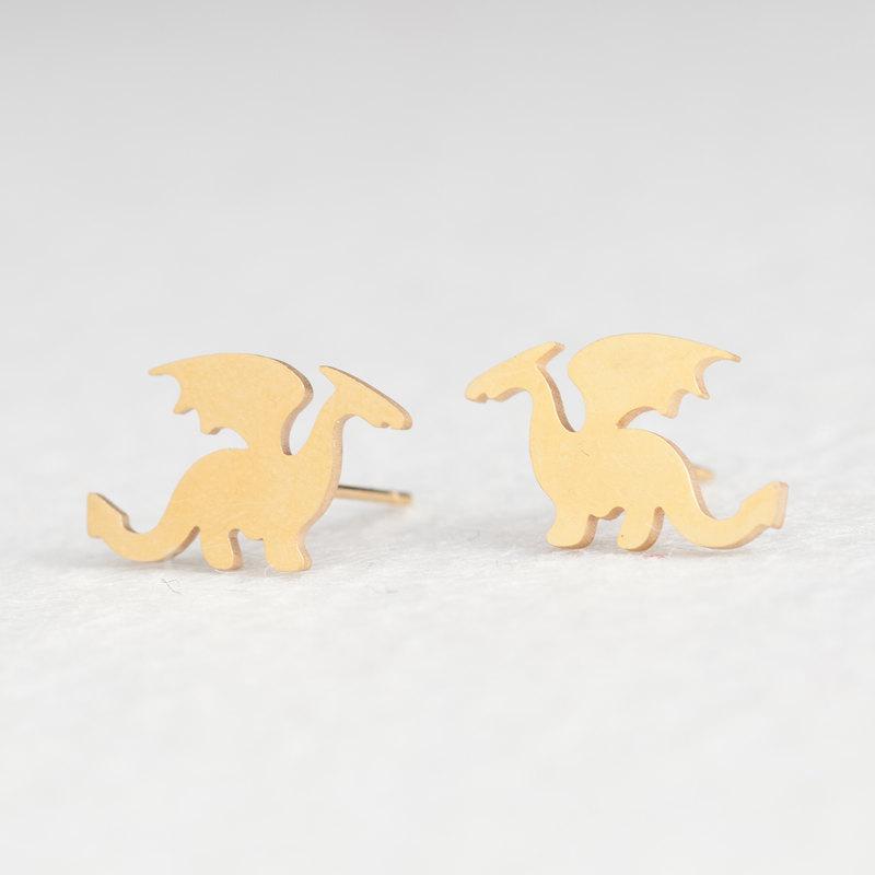 Hypoallergenic Gold Minimalist Cute and Unique Stud Earrings