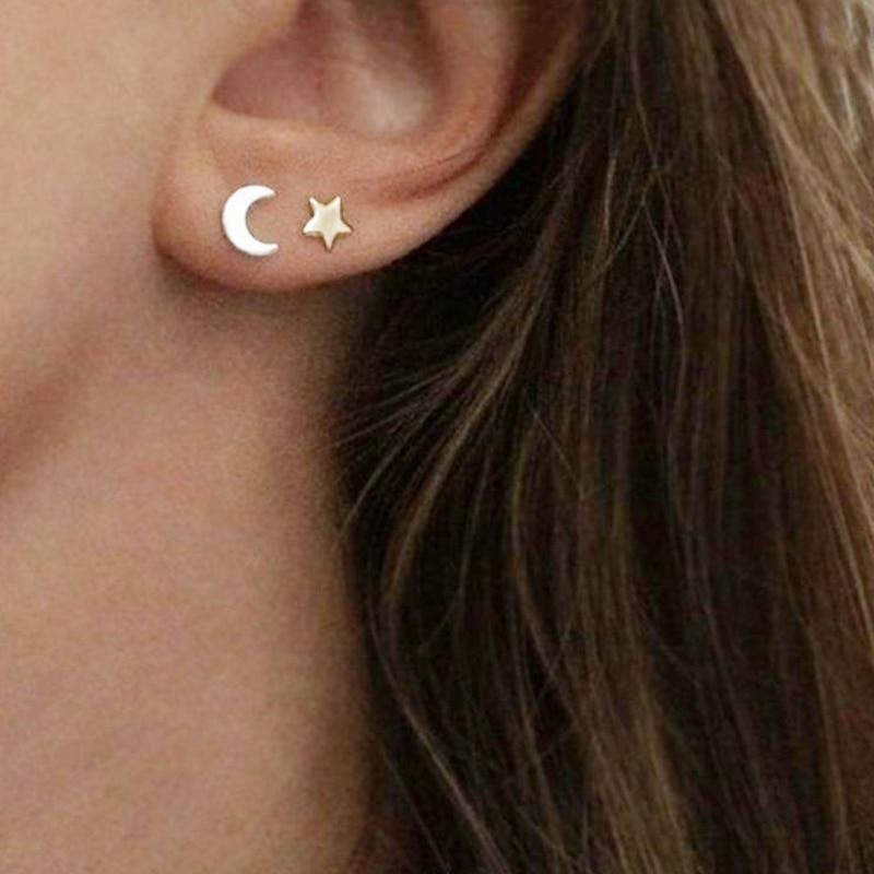 Hypoallergenic Gold Minimalist Cute and Unique Stud Earrings