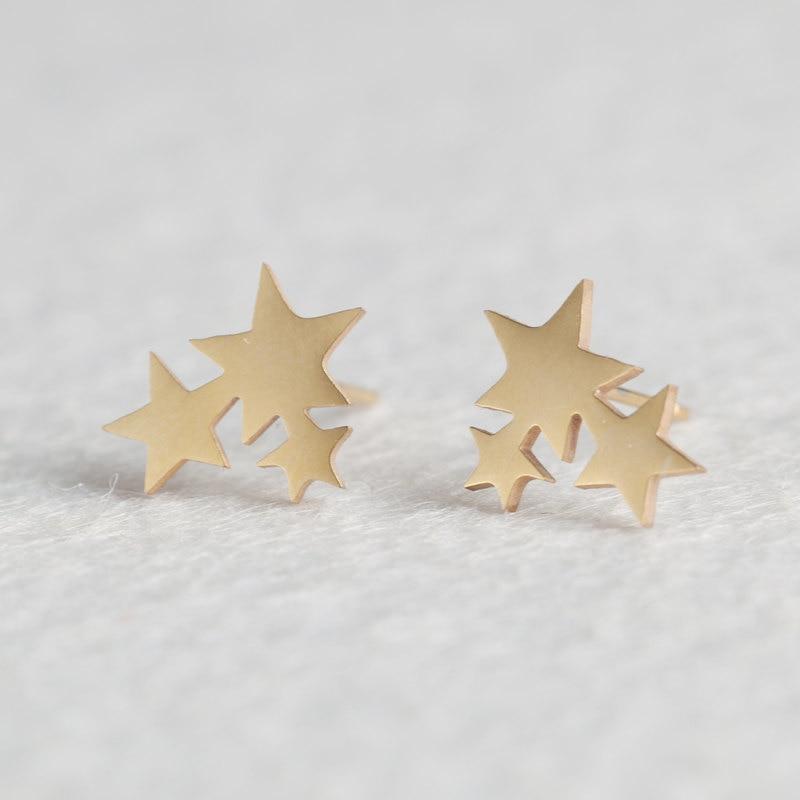 Hypoallergenic Gold Minimalist Cute and Unique Stud Earrings