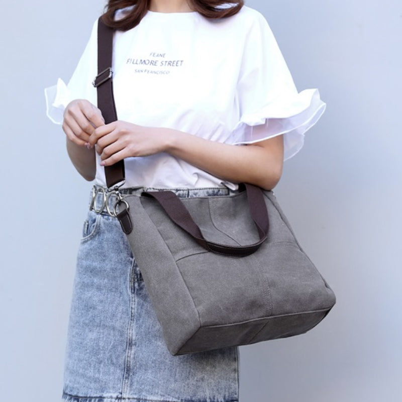 Large-Capacity Outdoor Canvas Tote Shoulder Bags