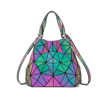 Luminous Convertible Geometric Shoulder Bag