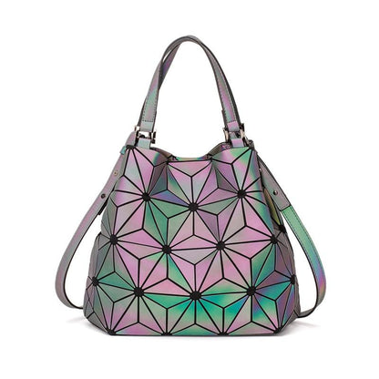 Luminous Convertible Geometric Shoulder Bag