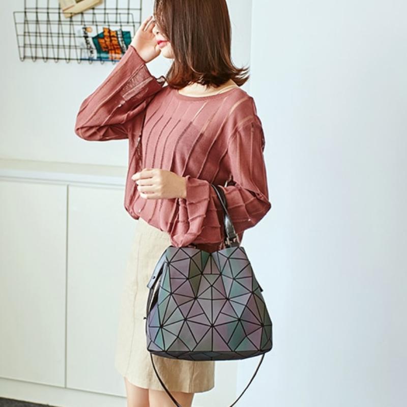 Luminous Convertible Geometric Shoulder Bag