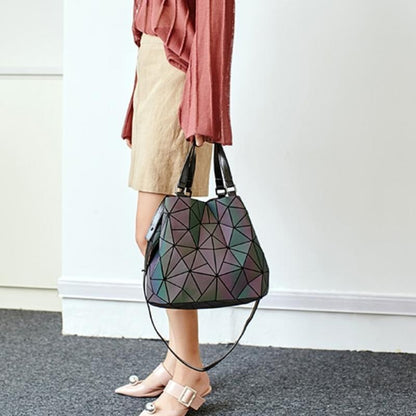 Luminous Convertible Geometric Shoulder Bag