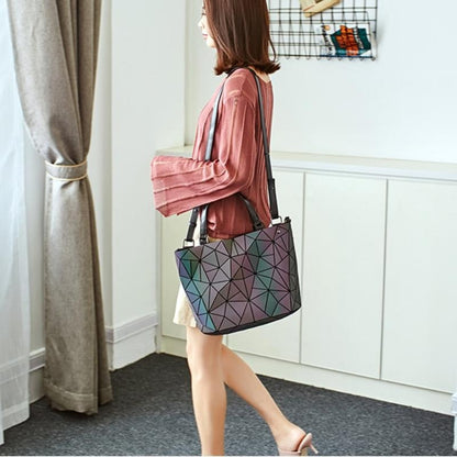 Luminous Convertible Geometric Shoulder Bag