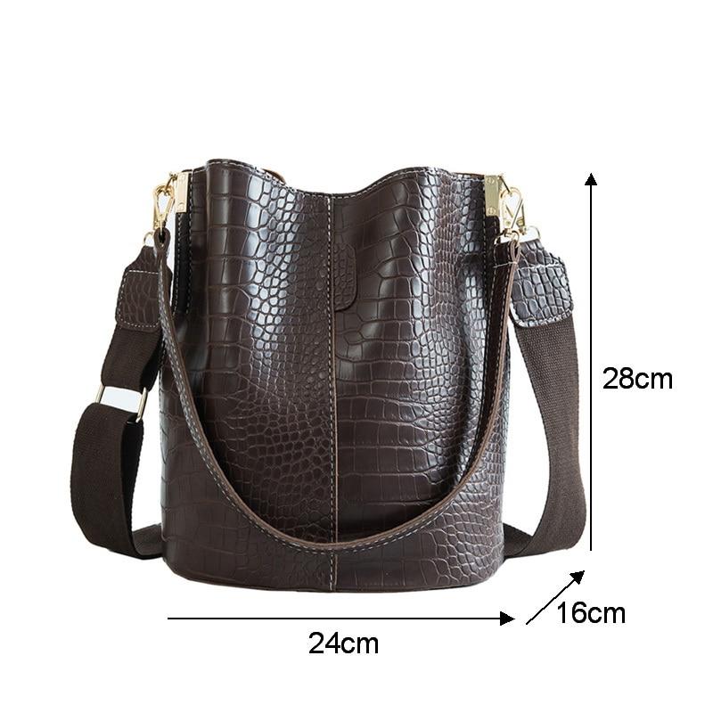 Luxurious Crocodile Style Cross-body Handbag