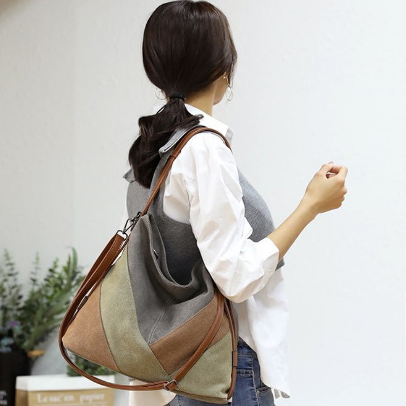 Multicolor Soft Canvas Crossbody Shoulder Bags