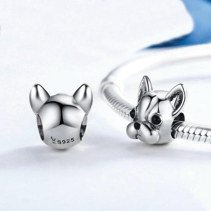 Stunning Sterling Silver French Bulldog Charm for Bracelet