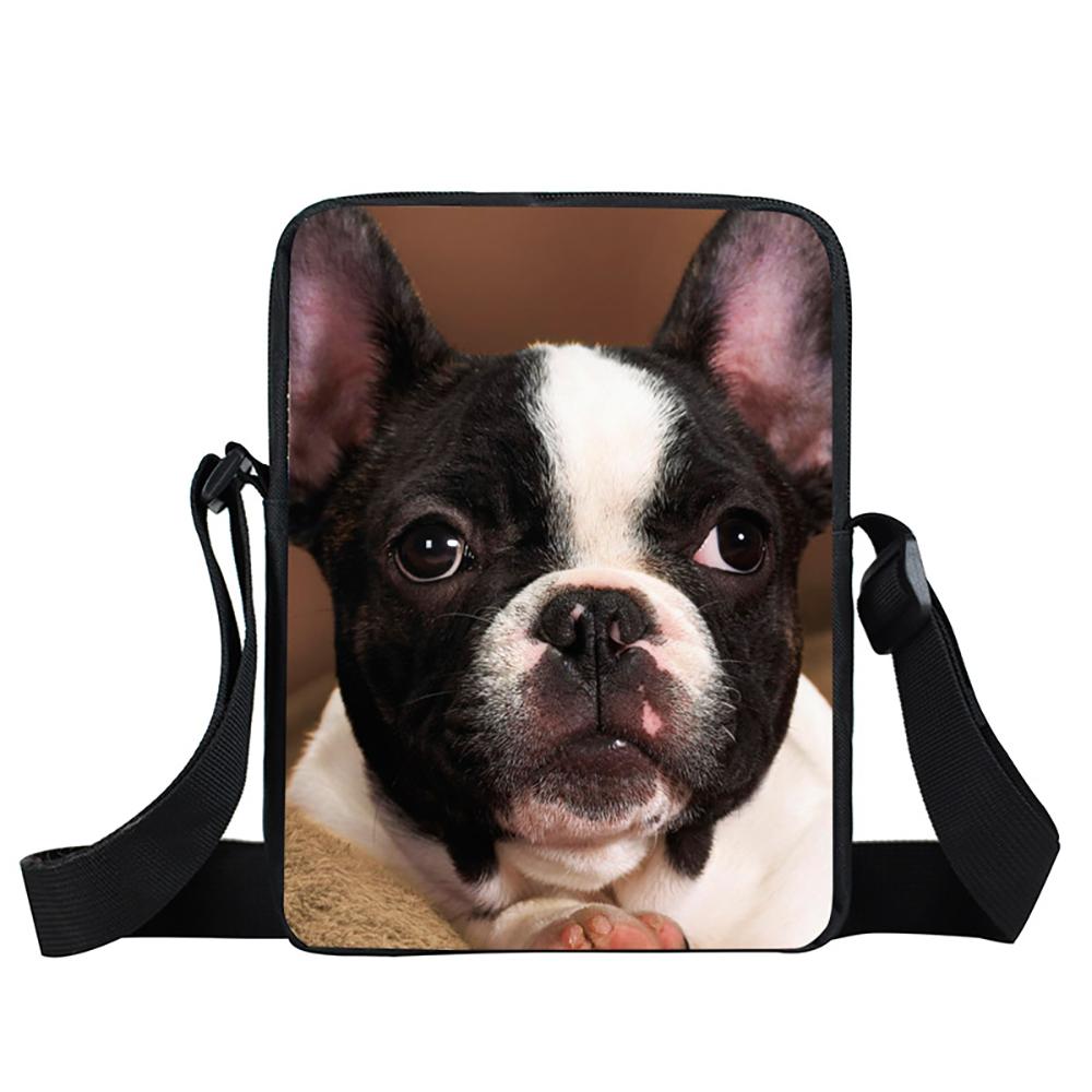 Trendy Dog And Cat Print Mini Messenger Bag With Shoulder Strap