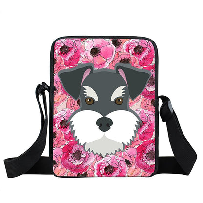 Trendy Dog And Cat Print Mini Messenger Bag With Shoulder Strap