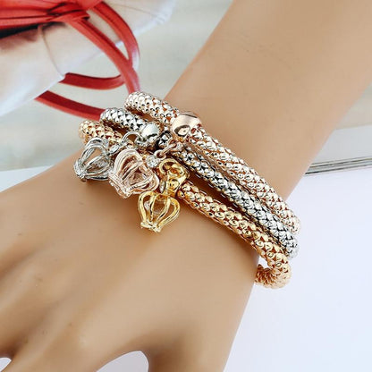 Trendy Multi Layer Bracelet with Rhinestones