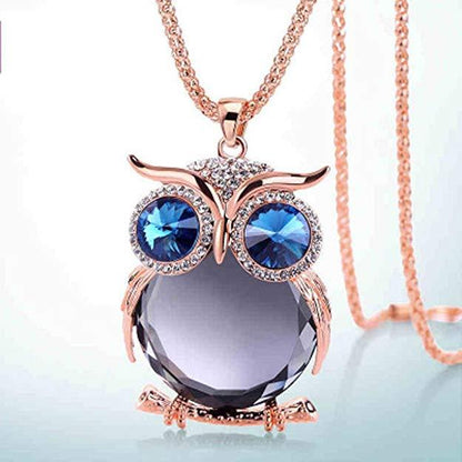 Vintage Rose Gold  Cabochon Studded Glass Owl