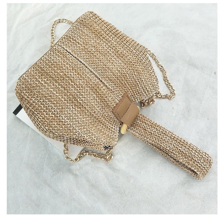 Woven Straw Bucket Bag