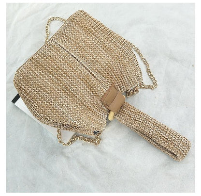 Woven Straw Bucket Bag